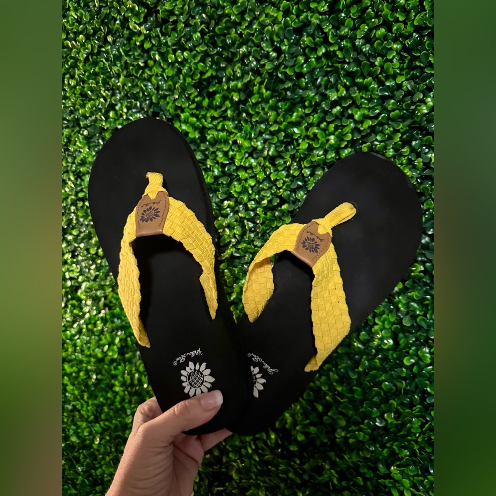 2 different Yellow Box Flip Flops BUNDLE!!